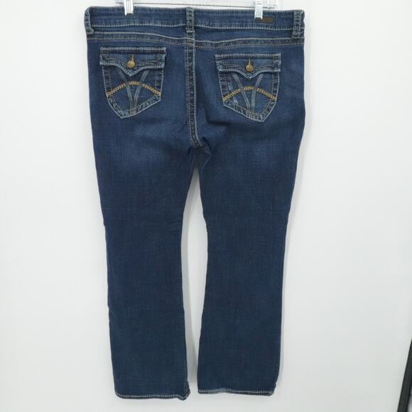 Kut From The Kloth Jeans Womens 14P Blue Bootcut Denim Stretch Back Flap Pockets - Picture 2 of 14